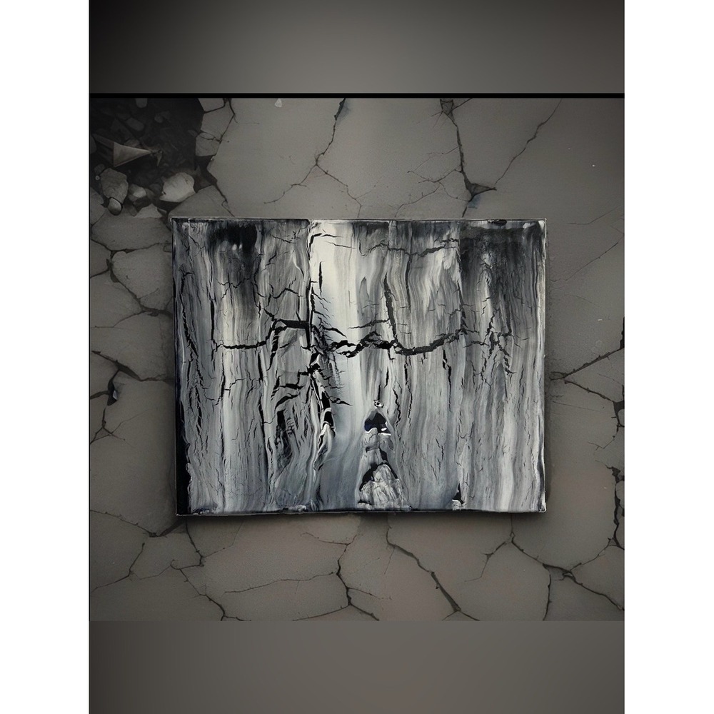 Canvas Painting 16 X 20 Acrylic Hand Painted Gothic Art Titled Hidden Shadows